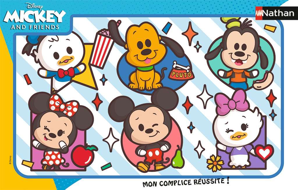 Nathan - Puzzle enfants - Cadre 15 pièces - Des amis pour la vie / Disney Mickey - Fille ou garçon dès 3 ans - Puzzle de qualité supérieure - Carton épais et résistant - Disney - 12004298