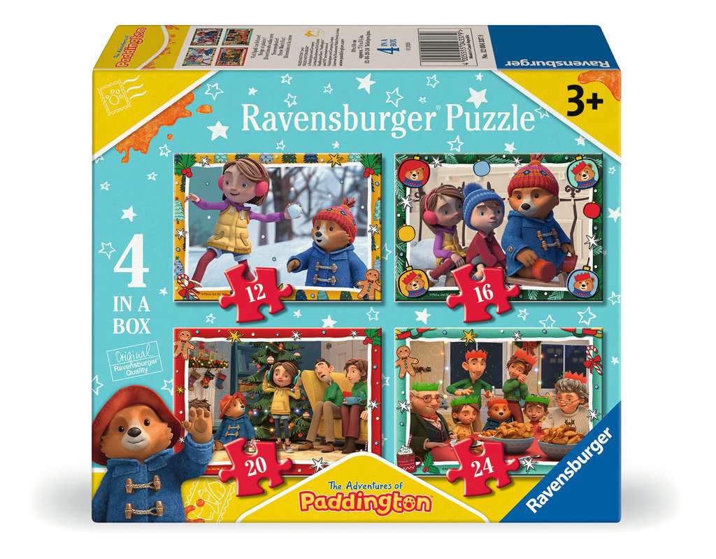 Ravensburger The Adventures of Paddington, 4 in a Box (12, 16, 20, 24 piece) Jigsaw Puzzles