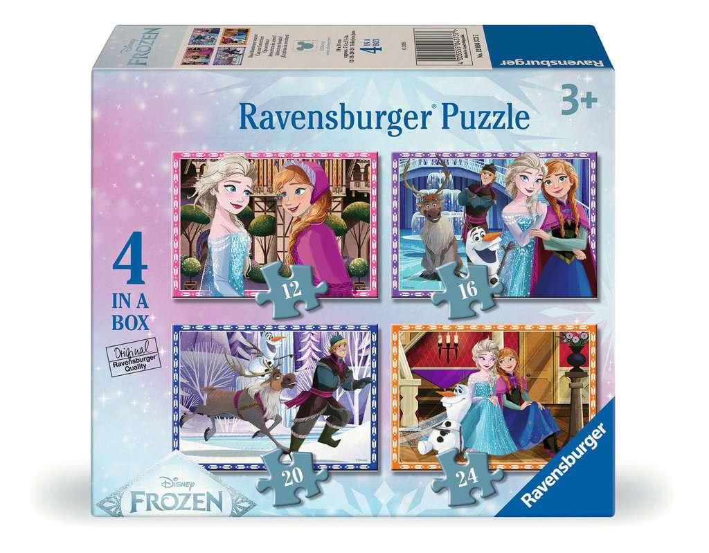 Ravensburger Disney Frozen, 4 in a Box (12, 16, 20, 24 piece) Jigsaw Puzzles