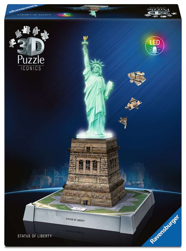 3D Puzzle 108 pieces - Iconics: Statue of Liberty - with light