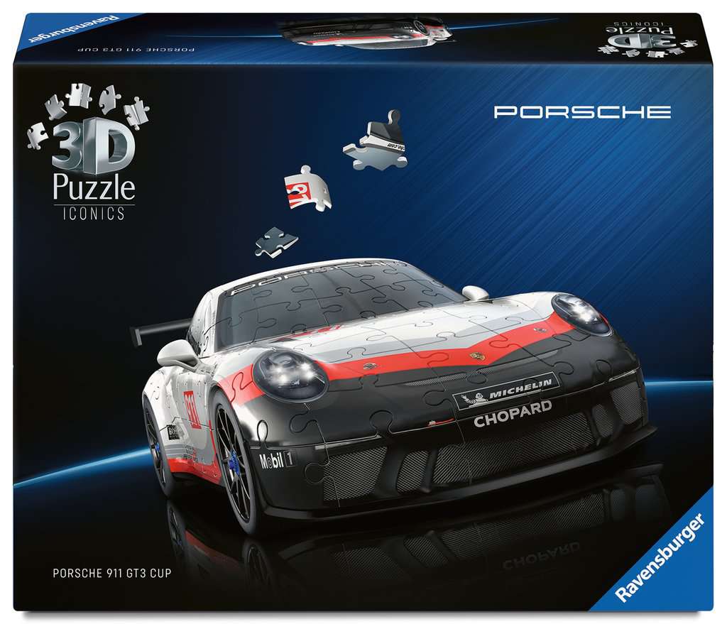 Ravensburger Iconics Porsche GT3 Cup, 108 piece 3D Jigsaw Puzzle