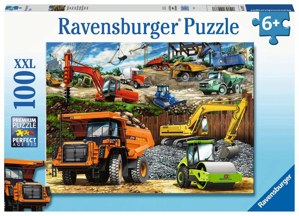 Ravensburger Construction Vehicles XXL 100 piece Jigsaw Puzzle