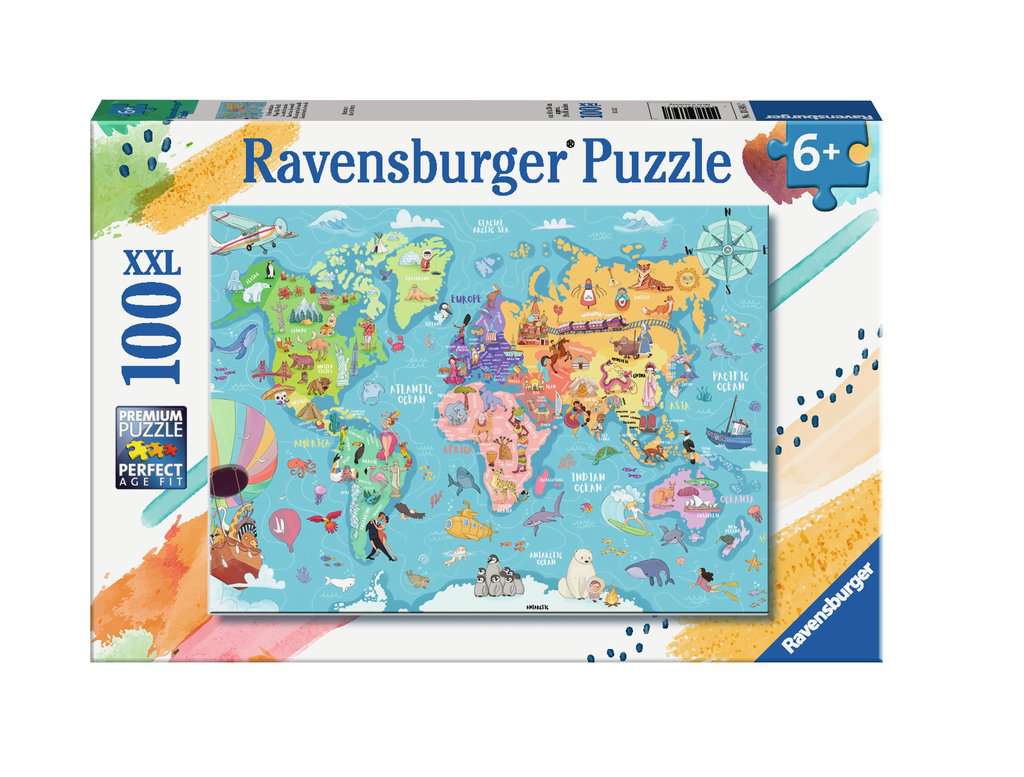 Ravensburger Map of the World, XXL 100 piece Jigsaw Puzzle
