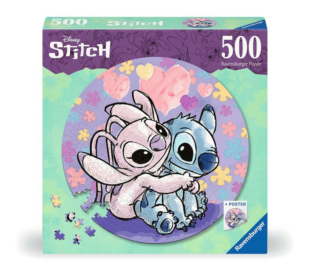Lilo & Stitch Round Jigsaw Puzzle Stitch (500 Pieces)
