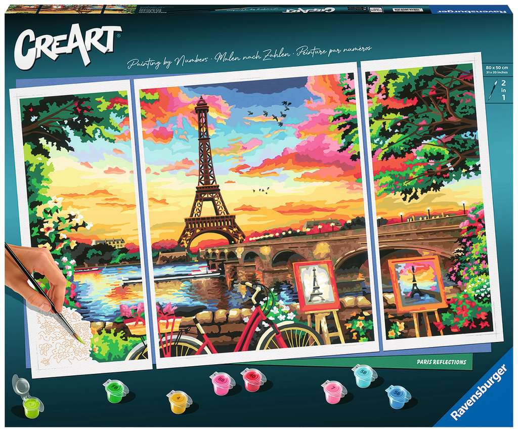 Coloriage triptyque Paris Ravensburger CreArt Triptyque Paris