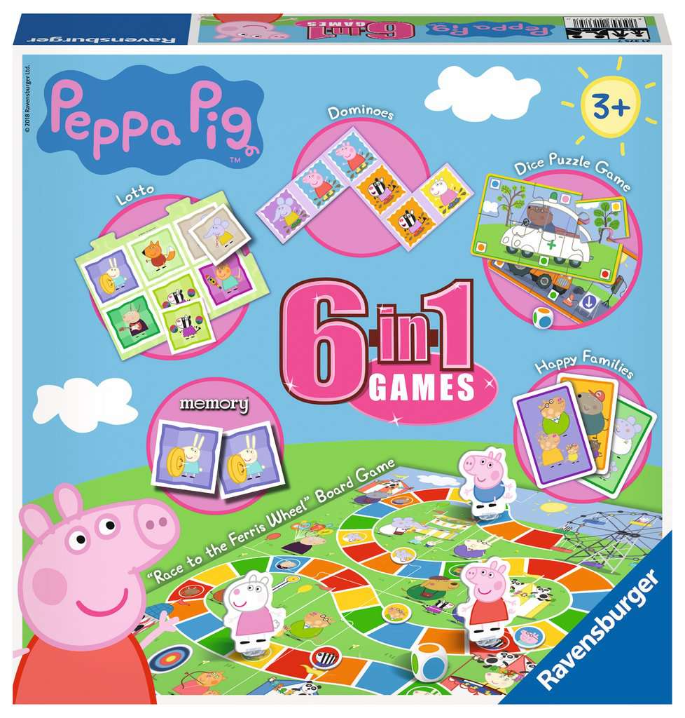 Ravensburger Peppa Pig, 6 in 1 Games