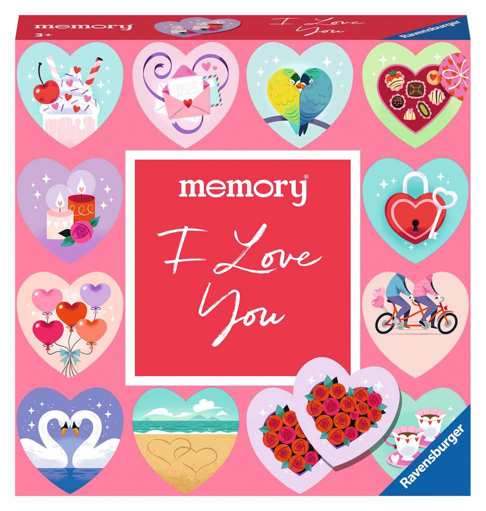 Ravensburger moments memory® I love you - 22398 - Ravensburger classic games - 48 stunningly illustrated picture motifs say: I love you