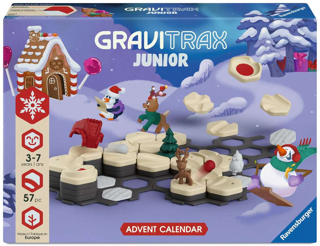 Ravensburger - GraviTrax Junior - Calendrier de l'Avent - Circuit de billes - Jeu de construction créatif - Dès 3 ans - 24894