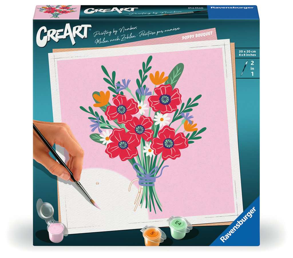 CreArt Adultes Tendance - Poppy bouquet