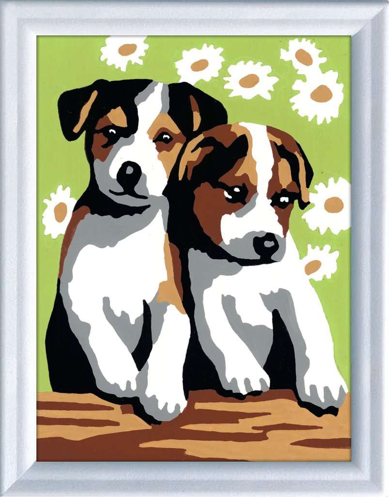 CreArt Kids 8,5x12cm - Deux petits chiots