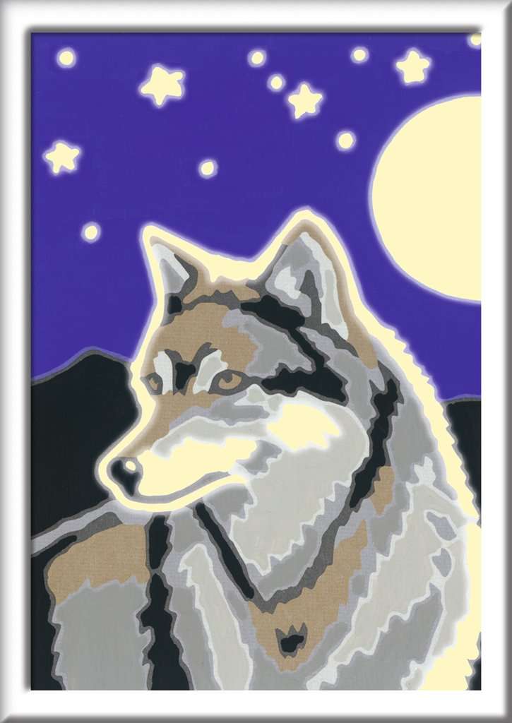 CreArt Kids 8,5x12cm - Portrait d'un loup