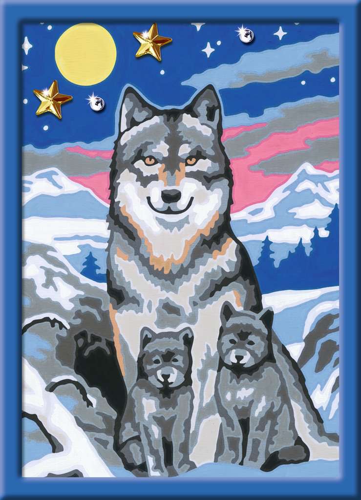 CreArt Kids 13x18cm - Famille de loups