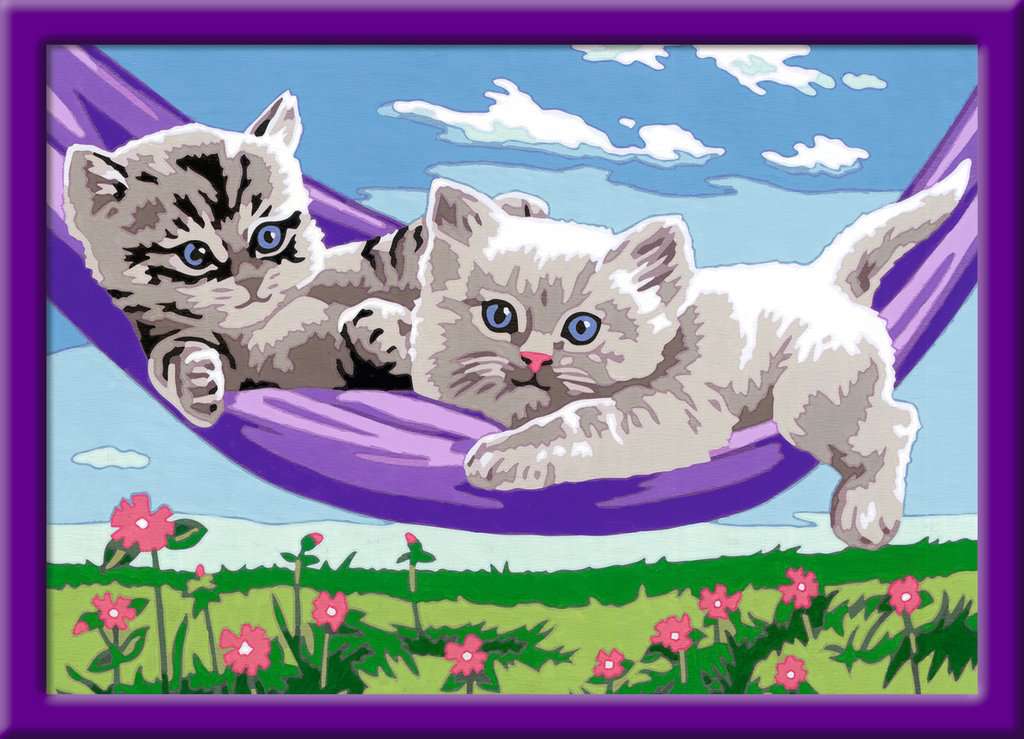 CreArt Kids 18x24cm - Chaton dans le hamac