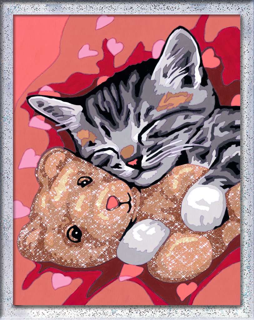 CreArt Kids 18x24cm - Chaton et son nounours