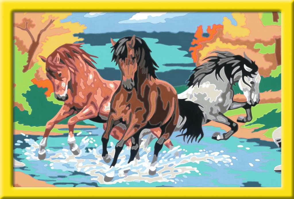 CreArt Kids 21,5x30,5cm - Horde de chevaux