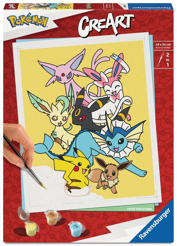 CreArt Adultes Tendance Pokémon - Pikachu & Evoli