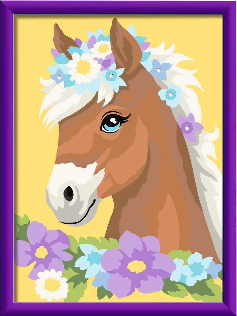 CreArt Kids 18x24cm - Cheval fleur