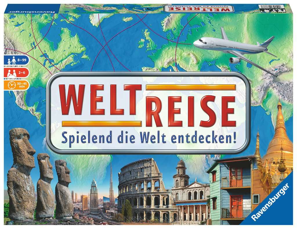 Weltreise - Gesellschaftsspiel & Brettspiel ab 8 Jahre