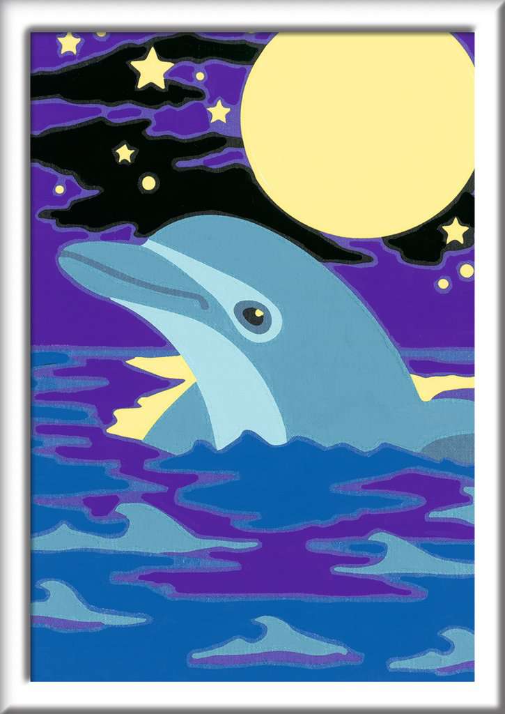 CreArt, Malen nach Zahlen Kinder - Kleiner Delfin