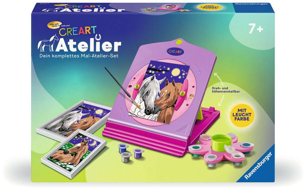 CreArt, Malen nach Zahlen Kinder - Atelier Pferde
