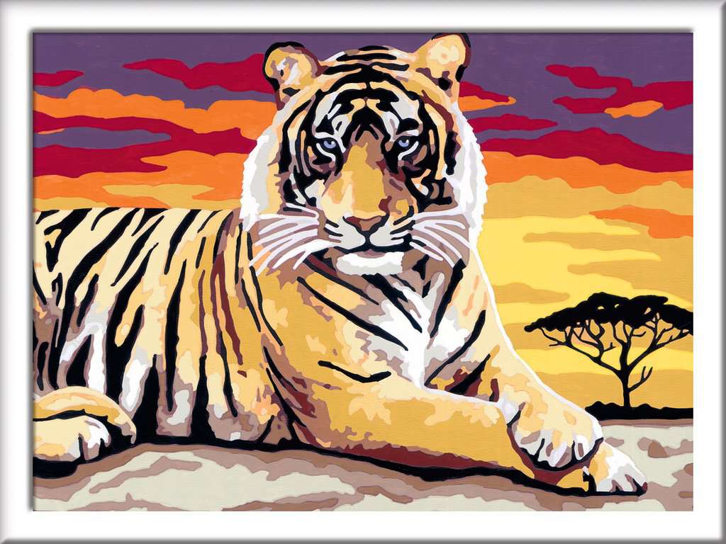 CreArt, Malen nach Zahlen Kinder - Majestätischer Tiger