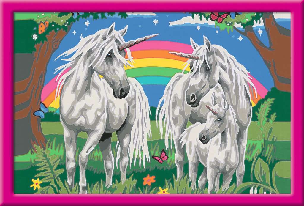 CreArt, Malen nach Zahlen Kinder - Fabelhafte Einhornwelt