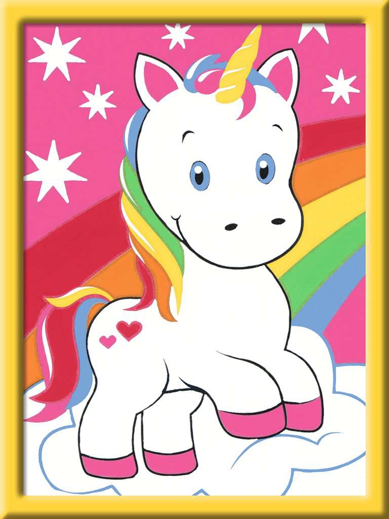 CreArt, Malen nach Zahlen Kinder - Süßes Einhorn