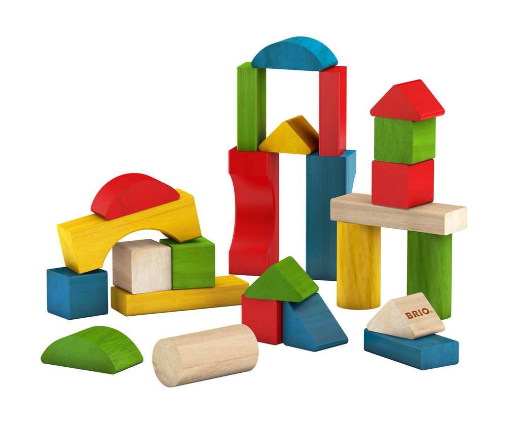 BRIO Infant/ Toddler - Bunte Holzbausteine, 25 Teile