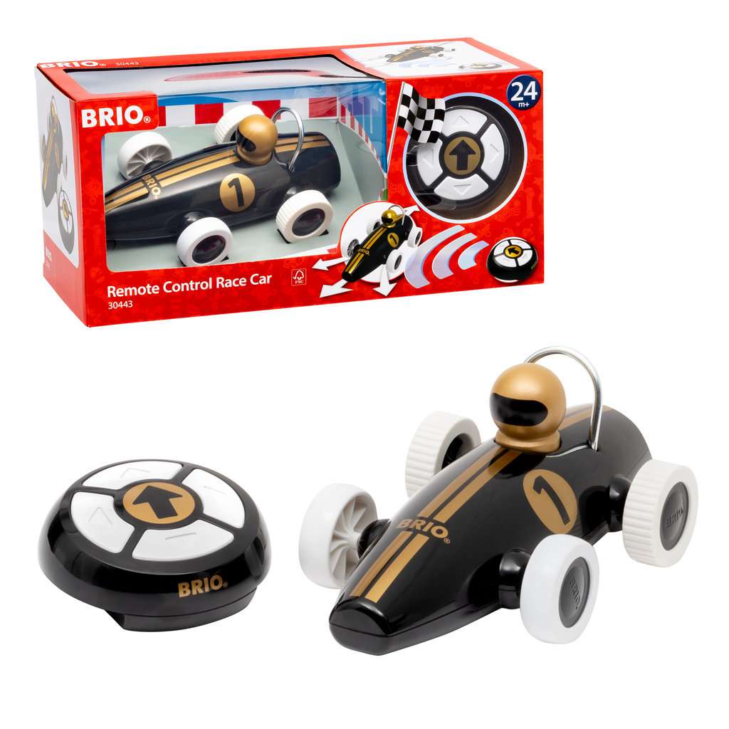 BRIO Infant/ Toddler - Remote Control Race Car, Black & Gold