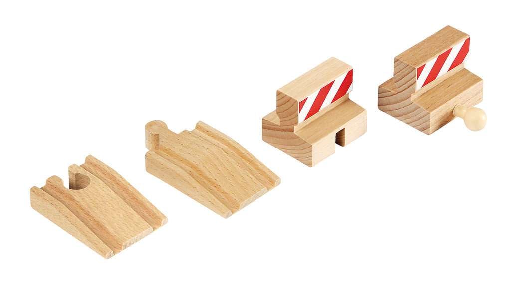 BRIO World - Lot de 2 Rampes et 2 Butoirs