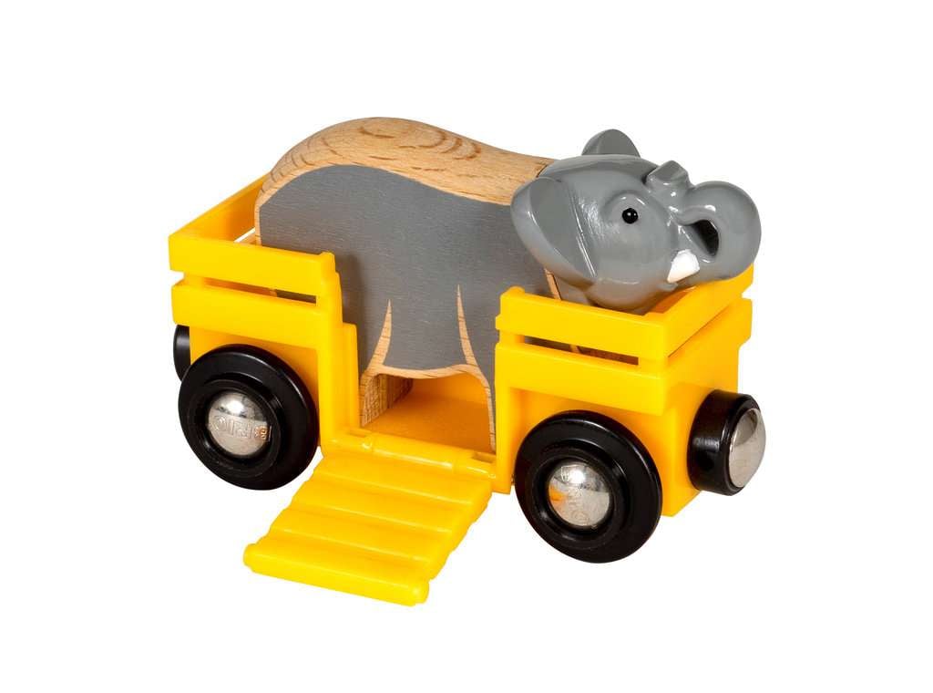 Brio Boys Yellow World - Safari Wagon & Elephant