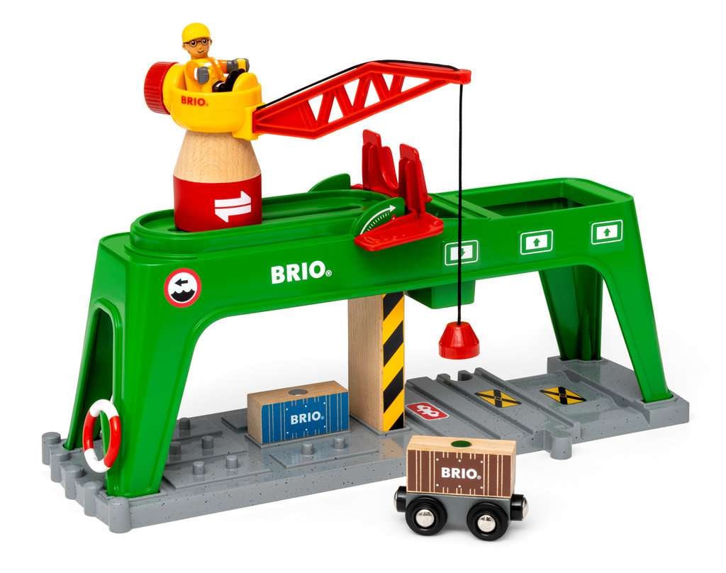 BRIO World - Grue double voie de chargement
