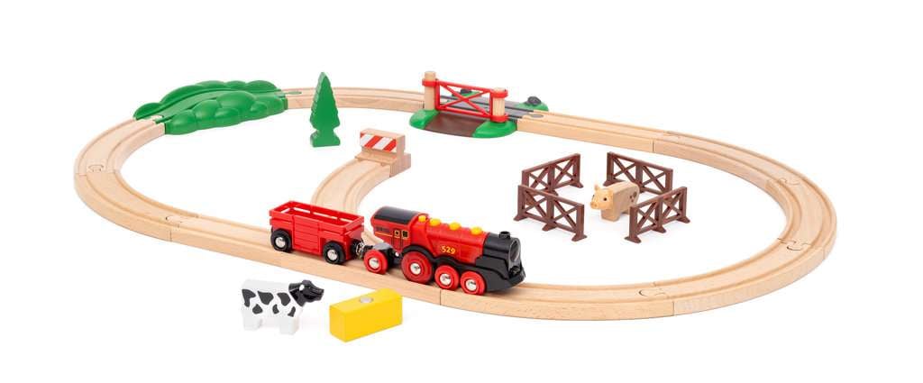 BRIO World - Circuit Campagne Locomotive Puissante à piles