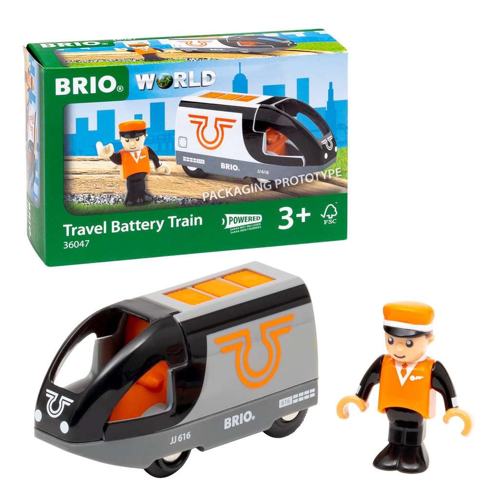 BRIO World - Orange-schwarzer Reisezug