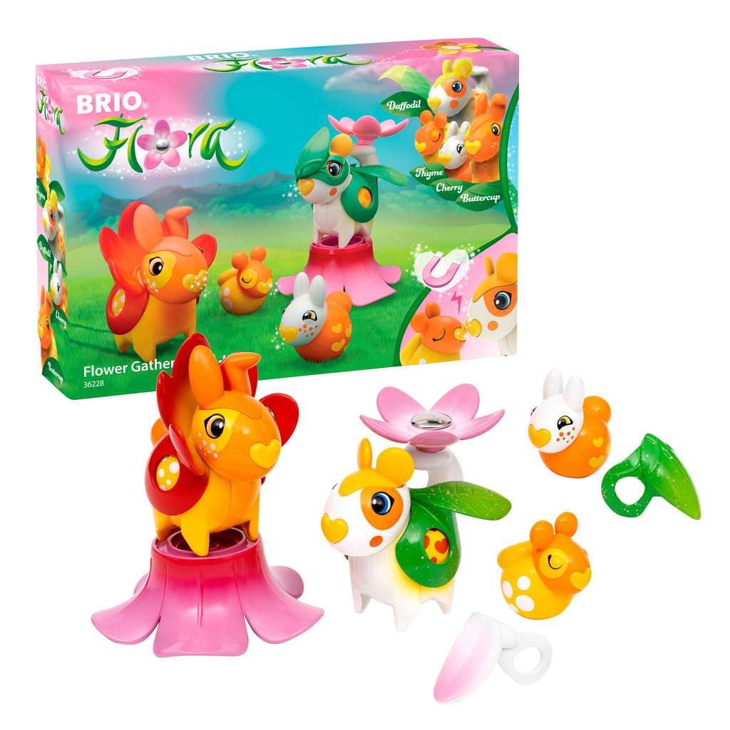 BRIO Flora - 36228 Blumensammler | Spielset für endlosen fantasievollen Spielspaß für Mädchen und Jungen ab 3 Jahren - wunderschönes Geschenk