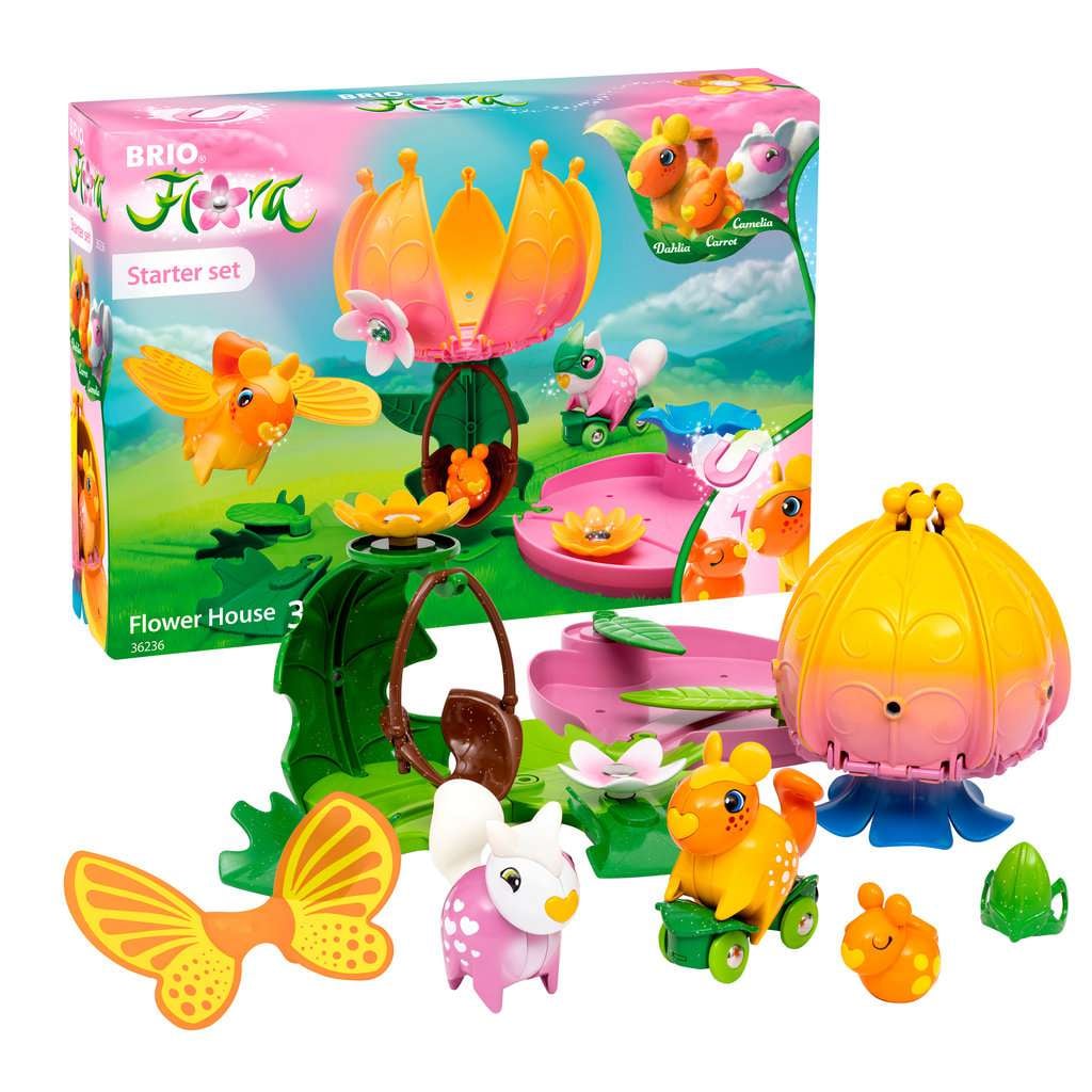 BRIO Flora - 36236 Starter-Set Blumenhaus | Spielzeug für endlosen fantasievollen Spielspaß für Mädchen und Jungen ab 3 Jahren