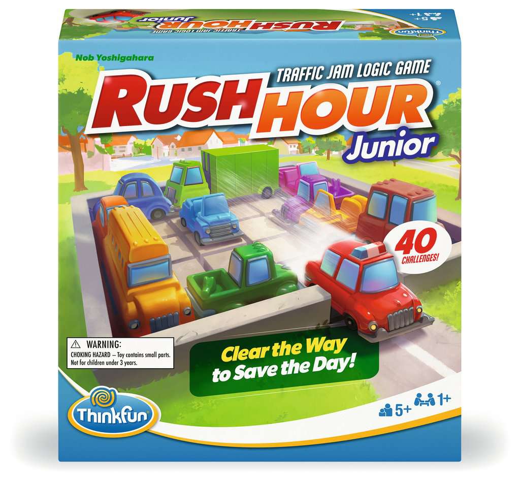 Ravensburger ThinkFun Rush Hour Junior Traffic Jam Logic Game (76583), Plastic | Quill