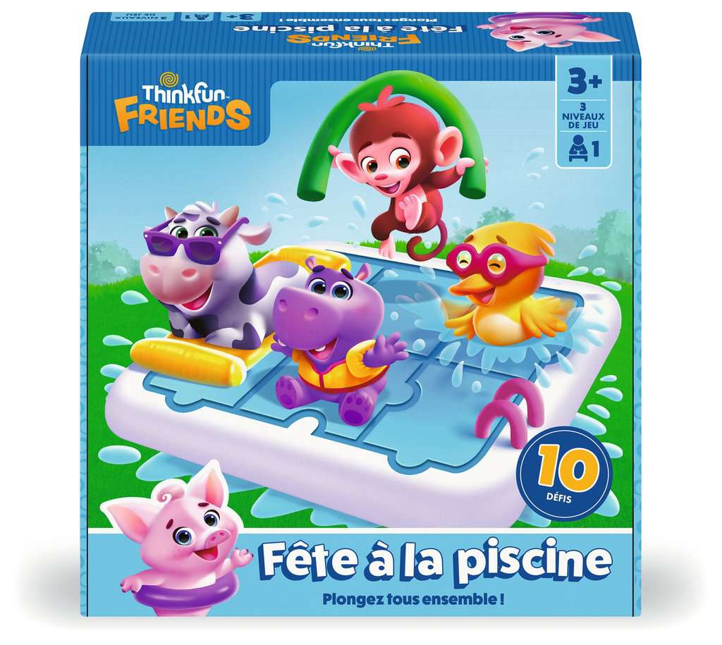 ThinkFun Friends: Fête à la piscine - Jeu de logique à partir de 3 ans