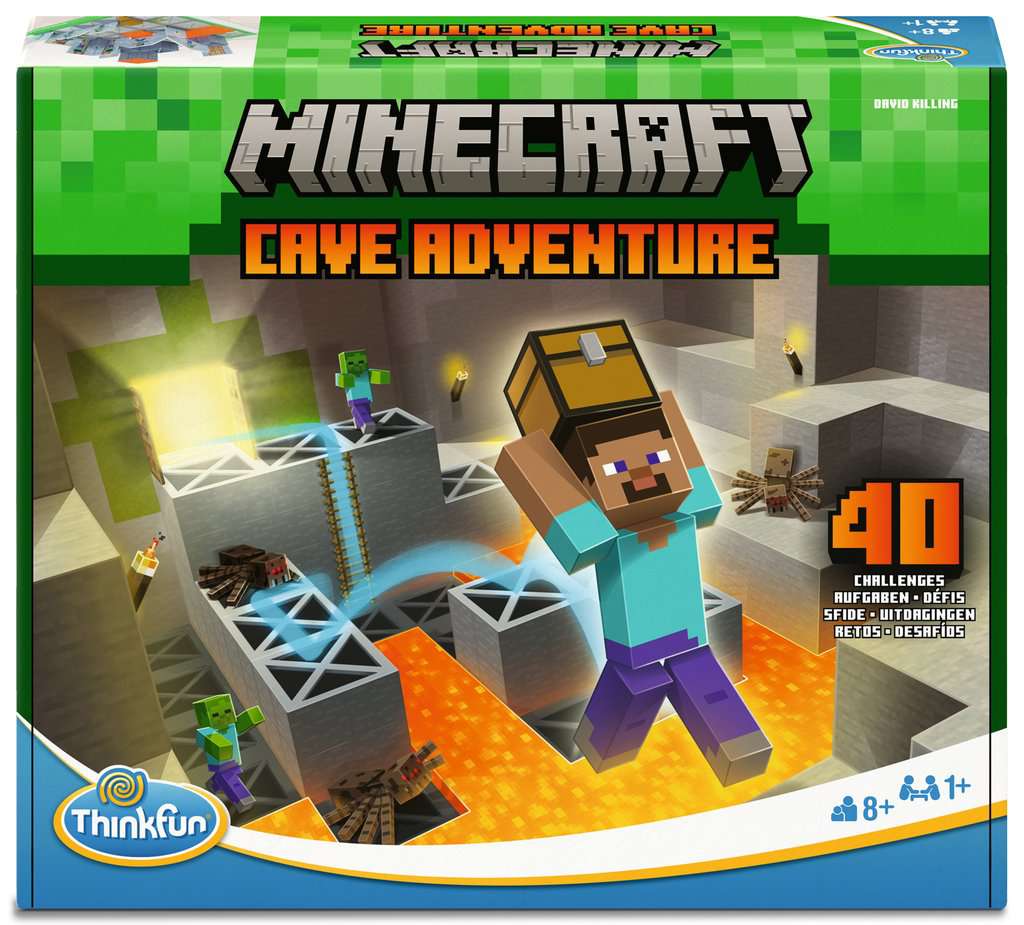 ThinkFun Minecraft Cave Adventure - Das spannende Logikspiel aus der Welt von Minecraft  - ab 8 Jahren