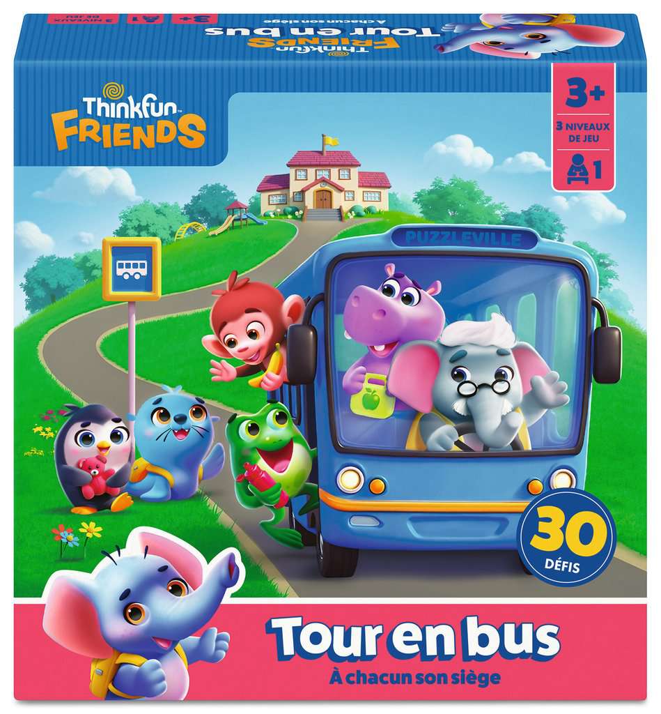 ThinkFun Friends: Tour en Bus - Jeu de logique à partir de 3 ans