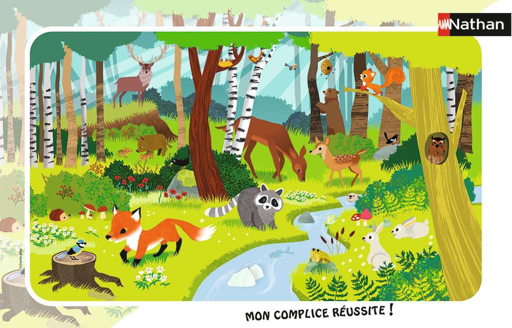 Nathan - Puzzle enfants - Cadre 15 pièces - Les animaux de la forêt - Fille ou garçon dès 3 ans - Puzzle de qualité supérieure - Carton épais et résistant - Animaux - 86011
