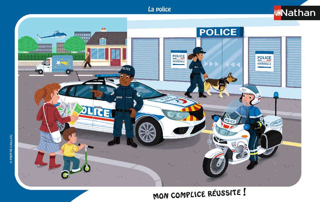 Nathan - Puzzle enfants - Cadre 15 pièces - La police - Fille ou garçon dès 3 ans - Puzzle de qualité supérieure - Carton épais et résistant - Quotidien et Travail - 86139