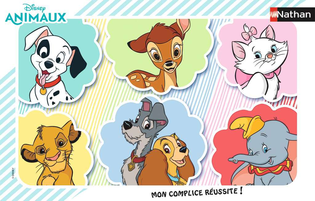 Puzzles Enfants 15 pièces - Disney Animal Friends  - Portraits des animaux Disney