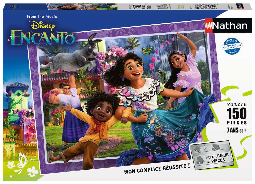 Nathan - Puzzle pour enfants - 150 pièces - Bienvenue à Encanto - Pour enfants dès 7 ans - Puzzle de qualité supérieure - Carton épais et résistant - Disney - 86175