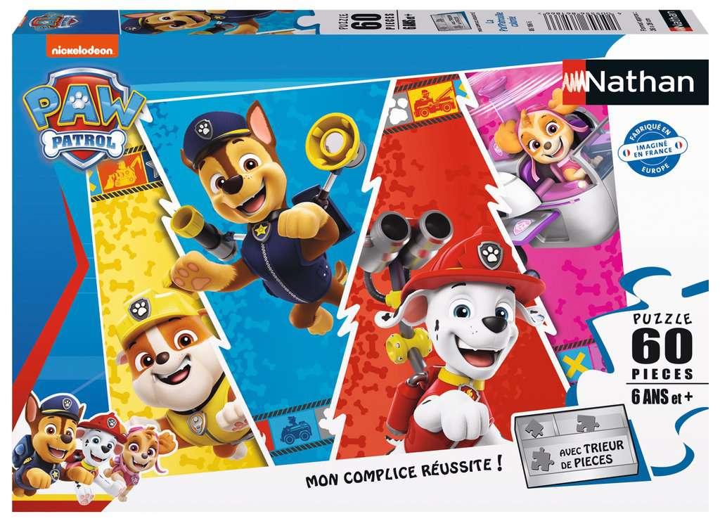 Puzzles Enfants 60 pièces - La Pat'Patrouille colorée
