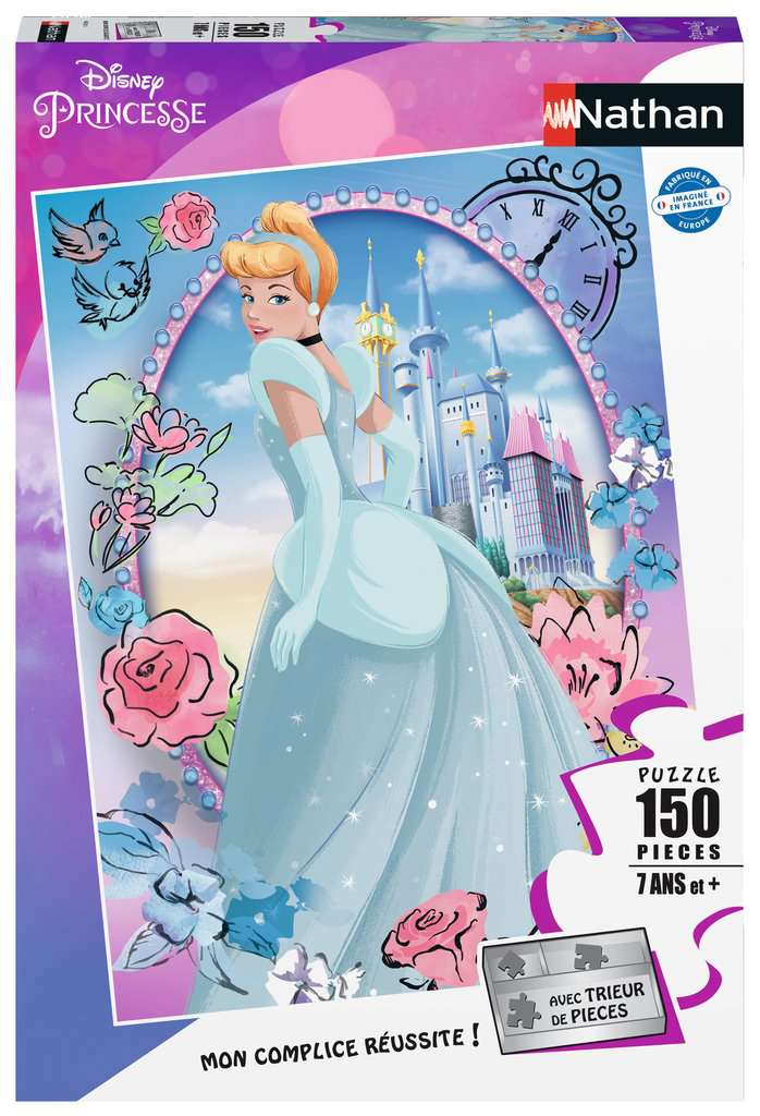 Nathan - Puzzle enfants - 150 pièces - Merveilleuse Cendrillon - Disney - Filles ou garçons dès 7 ans - Puzzle de qualité supérieure - Carton épais et résistant - Cendrillon - 86221