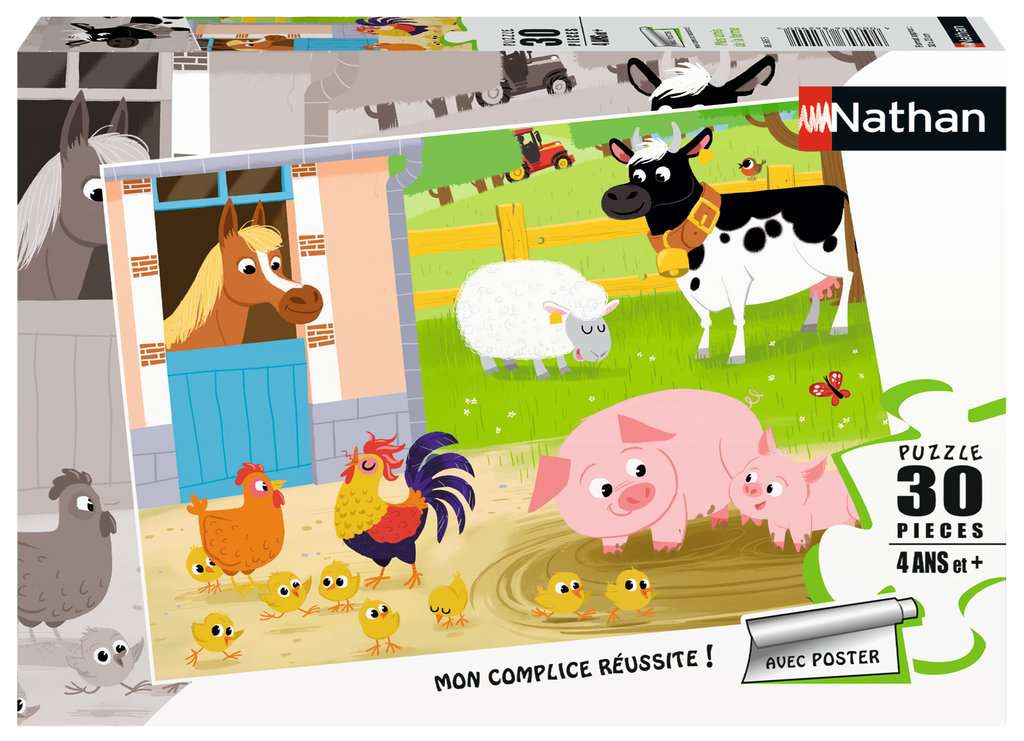 Puzzles Enfants 30 pièces - Mes amis de la ferme