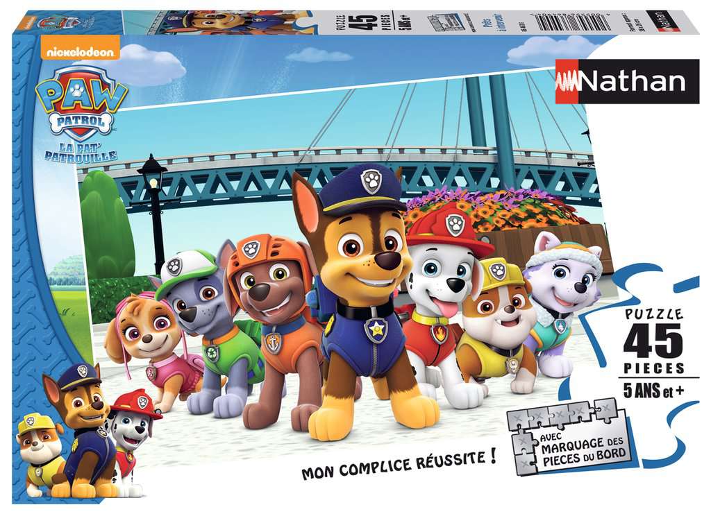 Nathan - Puzzle enfants - 45 pièces - Prêts à intervenir - Pat'Patrouille - Fille ou garçon dès 5 ans - Puzzle de qualité supérieure - Carton épais et résistant - Action & Aventure - 86463