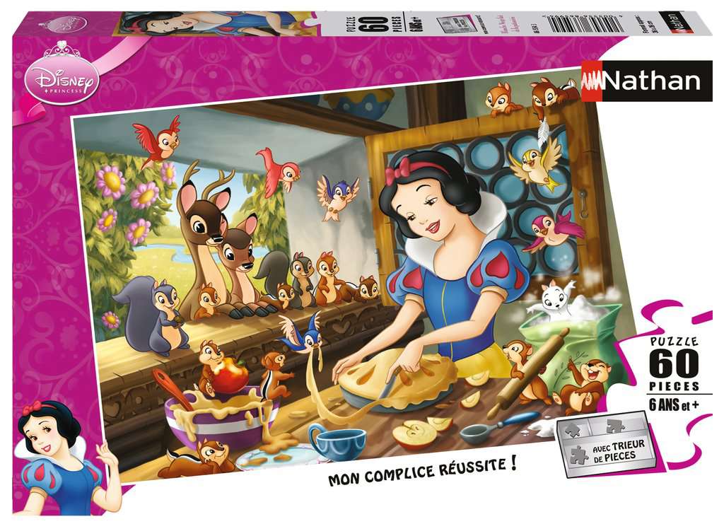 Puzzles Enfants 60 pièces - Disney Princesses - Blanche-Neige fait de la pâtisserie
