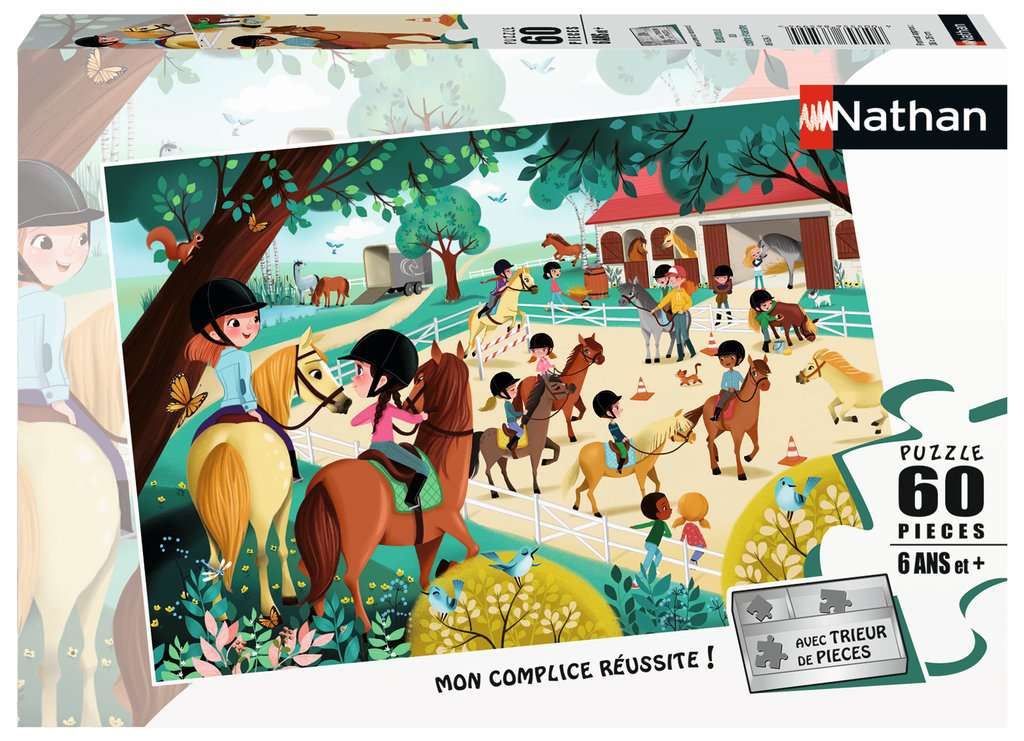 Puzzles Enfants 60 pièces - Bienvenue au centre équestre